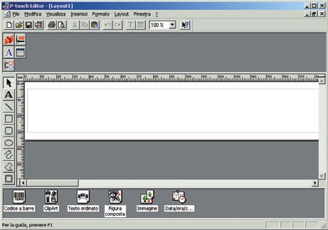 USO DI P-TOUCH EDITOR 3.2 L applicazione P-touch Editor 3.2 consente a chiunque di creare e stampare etichette con la massima semplicità, per ogni tipo di utilizzo. AVVIO DI P-TOUCH EDITOR 3.