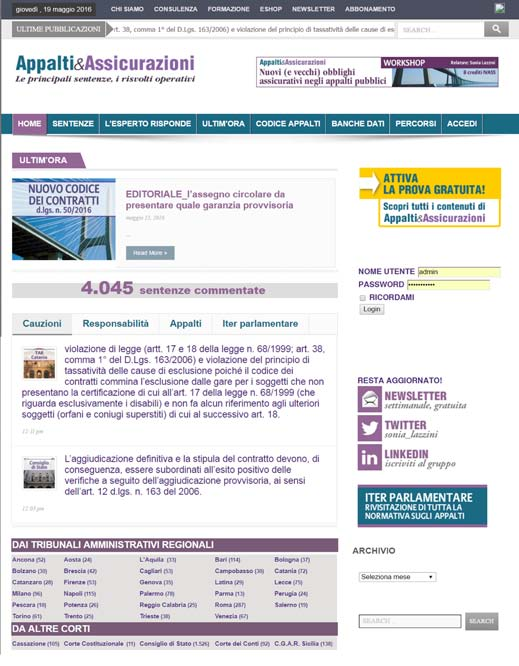 Web Full Banner (468 x 60) Dal 2014 è il sito web specializzato nel settore appalti.