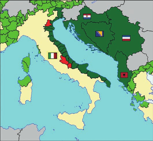 3. L attuazione dei programmi INTERREG III in Emilia-Romagna nel periodo 2000-2006 La Regione Emilia-Romagna è presente nella Sezione A con le proprie province costiere nel Programma Transfrontaliero