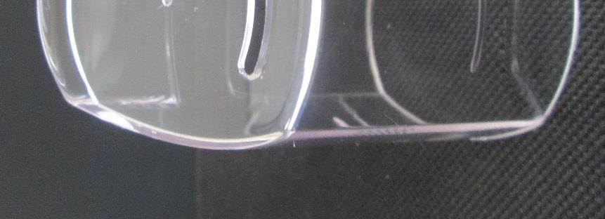 Nuvo Heat and Cool, un pezzo estetico con finitura lucida Materiale: PC trasparente (Sabic Lexan HF1140R) o PC nero (Bayer Makrolon 2407) Dimensioni: 55x55x85 mm Spessori: 1.5 1.8 2.5 mm Peso: 26 g 1.