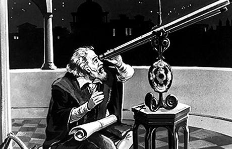 Il telescopio (cannocchiale) : Una volta costruito il telescopio, Galileo ha osservato, come prima cosa, la Luna: ha visto l'alba e il tramonto sulla Luna, ha osservato la metà chiara e la metà