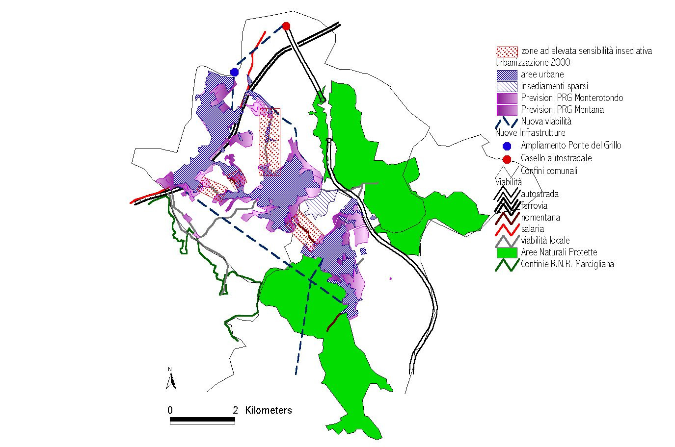 1. Evoluzione demografica e insediamentale di Monterotondo Evoluzione degli insediamenti Evoluzione demografica 24,51 ha 247,67ha 56,4ha 567,55ha 846,48ha 972.