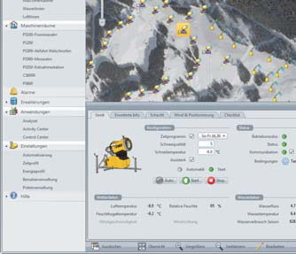 Il software ATASSplus raccoglie i dati dei generatori di neve e delle stazioni
