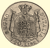 292 290 Napoleone I, Re d Italia (1805-1814) 40 Lire 1808 -