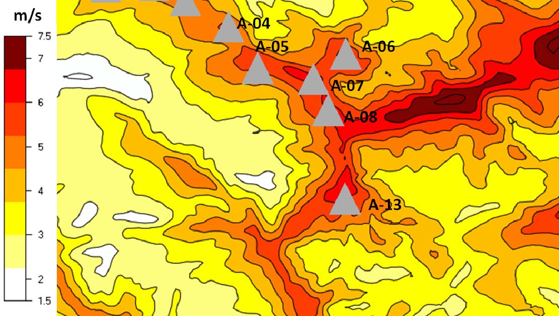 2 x 10 6 celle - Risoluzione spaziale variabile - Una zona interna, detta di refinement, con risoluzione massima, pari a 15 m, di estensione 2.1 x 2.0 km, che ricopre completamente l area di impianto.