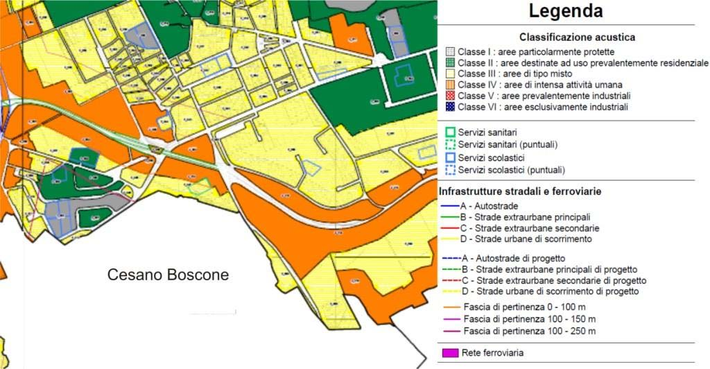 9.1 Contiguità della classificazione ai confini I Comuni confinanti con Cesano Boscone sono: Milano Corsico (MI) Trezzano sul