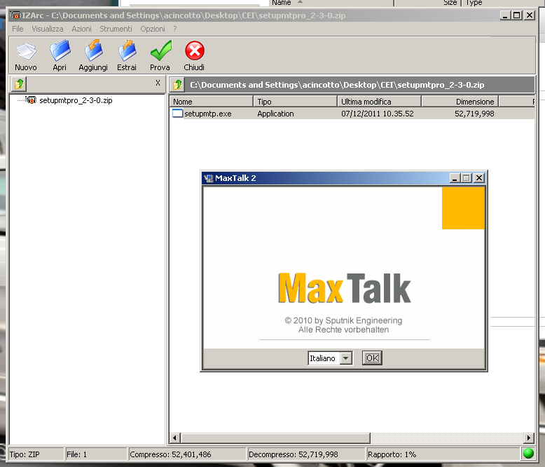 Pag 3 di 19 Durante la fase di installazione, per la versione MaxTalk Pro, è necessario selezionare sono un tecnico