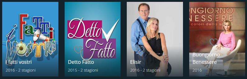 spettacolo fiction Programmi