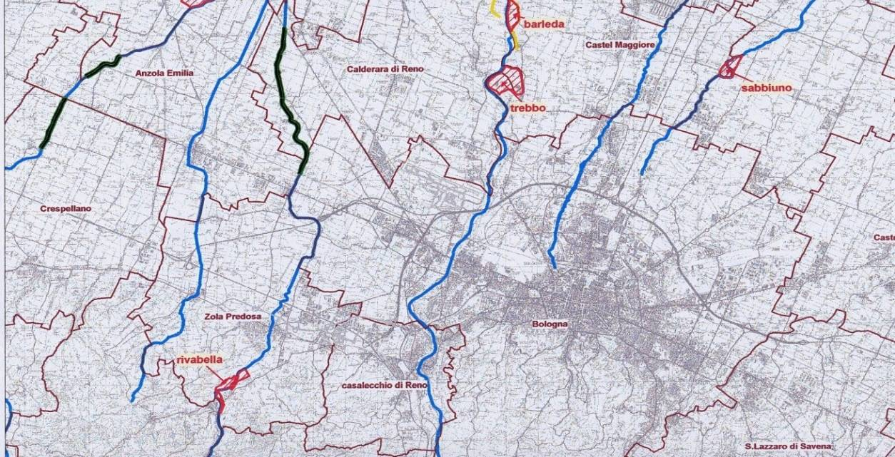 0 milioni di m 3 In corso di realizzazione intervento di privati come area di cava LE BUDRIE Sistema Reno-Samoggia RIALZI SAMOGGIA PONTE RIVABELLA BAGNETTO BOSCHETTO TREBBO DI RENO BONCONVENT O