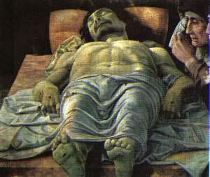 Visione scotopica Mantegna Cristo morto