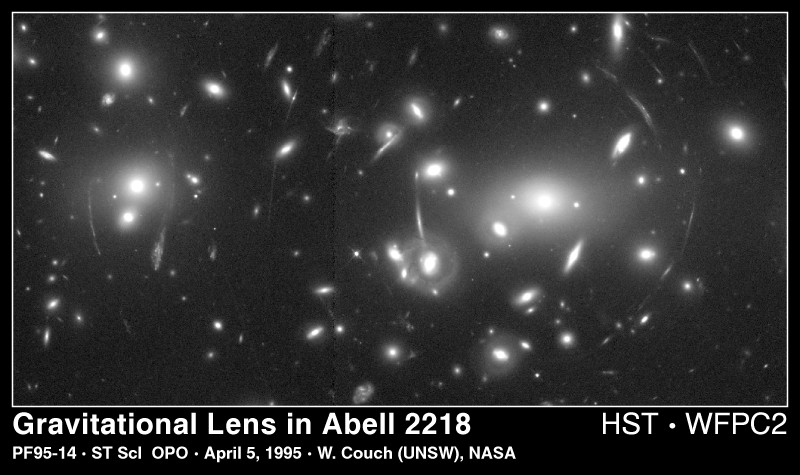 Gravitational Lensing in Abell 2218 Cluster As predicted by Einstein s General Theory of Relativity, a compact intervening object