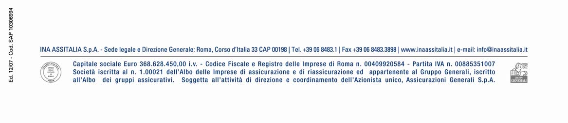 Direzione Commerciale Direzione Industriale Danni Roma, 22 Aprile 2008 Spett.