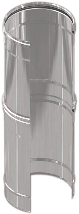 Sistema Monoparete Ø 60 500 STABILE PS in acciaio inox AISI 316L Single-Wall System Ø 60 500 STABILE PS in stainless steel AISI 316L Système Simple Paroi Ø 60 500 STABILE PS en acier inox AISI 316L