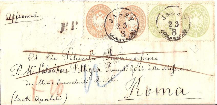 La via di Svizzera pag.25 3 periodo la via di Svizzera da Austria. 23 agosto 1866 da Jassy (Moldavia Levante Austriaco) a Roma.