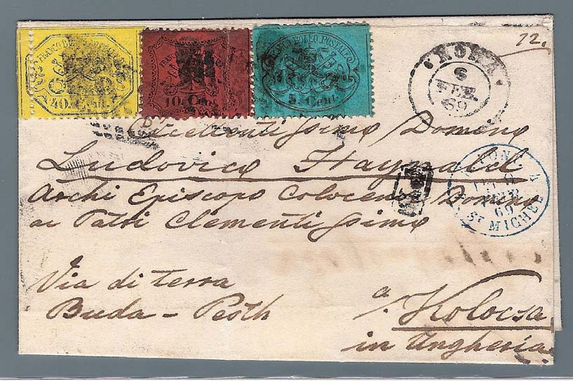 7) La via di Francia Convenzione del 1866. pag.74 Due altri esempi di lettere del periodo.