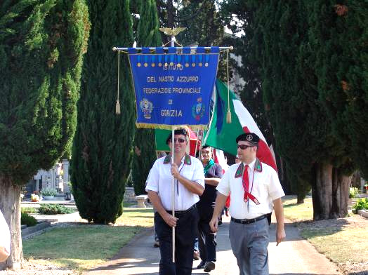 l'istituto del Nastro Azzurro delle federazione provinciale di Gorizia e dell'associazione dei combattenti e reduci di Gorizia.