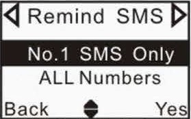 5 Guida vocale Settando quest impostazione su ON, il pannello riprodurrà dei messaggi vocali per guidare l utente all interno dei vari menu e per le impostazioni. 3.5.6 Opzioni di invio SMS È possibile scegliere se inviare i messaggi di notifica SMS solo al primo numero sms ( No.