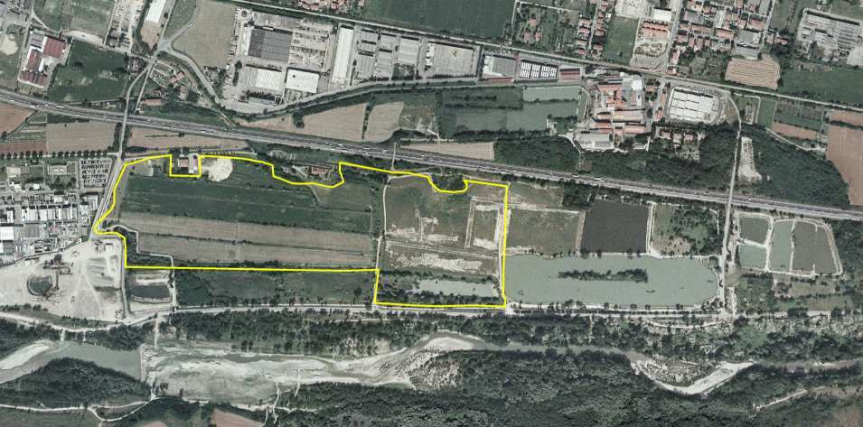 L'area, individuata dopo uno studio del tratto di fiume tra l'immissione del Setta e la chiusa di Casalecchio, è stata interessata da attività estrattiva