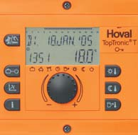 La Hoval Euro-3 può essere equipaggiata a richiesta con il sistema di regolazione ambiente TopTronic T.