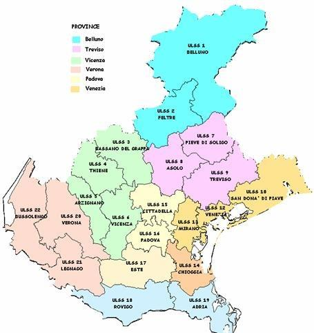 L Azienda ULSS 12 Veneziana e provincia L Azienda opera nell ambito della provincia di Venezia, affianco alle Ulss n. 10 di San Donà di Piave, n.