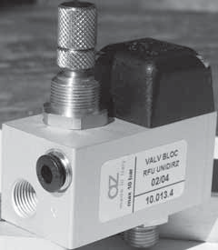 valvole di blocco con RFU integrato pneumatically piloted stop valves with integrated RFU Modulo di controllo con funzione di intercettazione e regolazione Stop and regulation function Valvola di