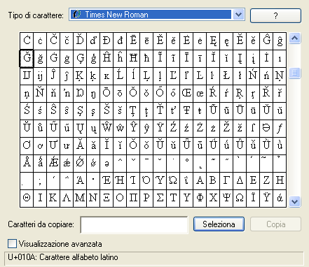 UNICODE - Font In informatica il tipo di carattere o font è un insieme di