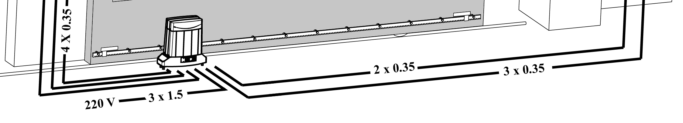 70ºC VALORE PROTETTIVO IP54 RENDIMENTO 40% PESO 11,5Kg MODULO PIGNONE M4 PESO MASSIMO DEL CANCELLO