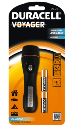 00* - torce duracell a led "voyager" CL-1 3 super clear led, resistente all'acqua e agli