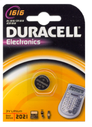 00* - pile duracell 1616 LITIO specialistiche per elettronica, volt 3 - blister 1 pezzo.