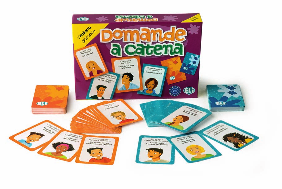 DOMANDE A CATENA A2-B1 Il gioco può essere svolto sia in classe che a casa. Si può scegliere il livello in base alle competenze linguistiche dei giocatori.