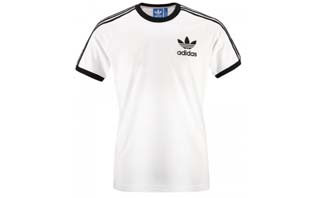 T Shirt Adidas da uomo T Shirt Adidas con scollo tondo, bianca e nera. Prodotto in cotone 100%.