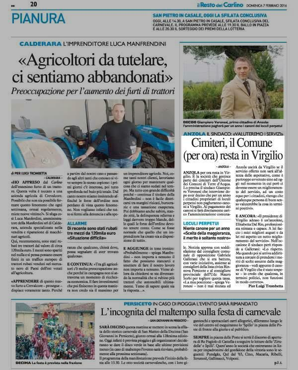 7 febbraio 2016 Pagina 20 Il Resto del Carlino (ed.