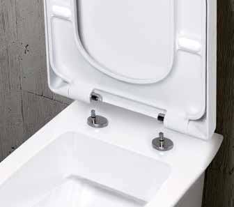 Available also PRU 500/0 SOSK cm 52x35 wall-hung bidet without tap hole, PRU 1800 cover-seat for bidet.