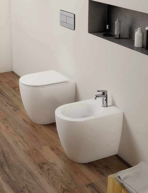 vaso COMODA terra COM 100/P con bidet COMODA terra COM 500.