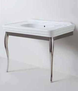 Giunone one-hole washbasin sit on GIU 300/76 pedestal.