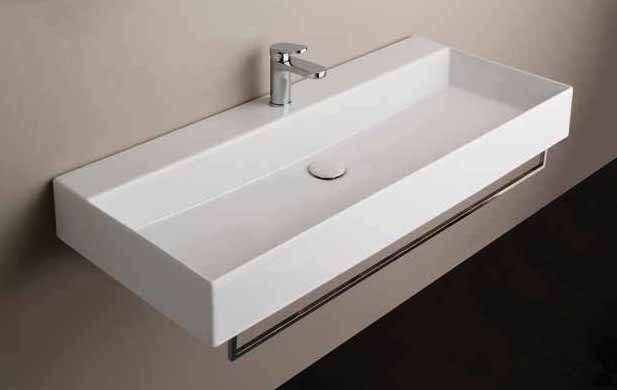 EQA 60 cm 60x45 over-counter/ wall-hung washbasin. 03. lavabo appoggio/ sospeso SQUARED cm 75x45 EQA 75.