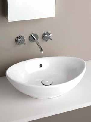 over-counter washbasin GEO41M cm 41x25 one hole over-counter washbasin, LINEA taps,