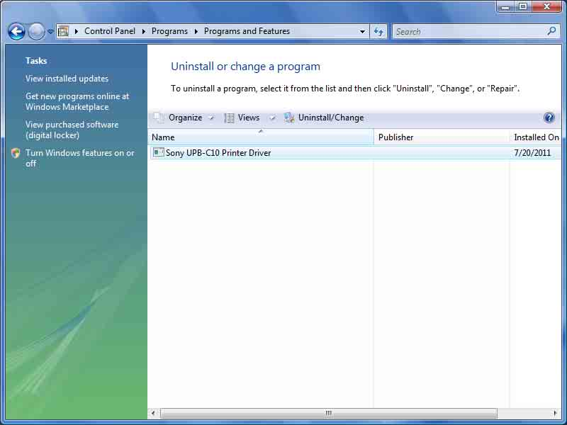 Questo conclude l installazione del driver della stampante. Disinstallazione del driver della stampante in Windows Vista Questa sezione descrive come rimuovere il driver della stampante.