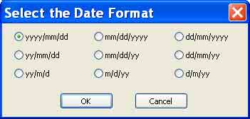Per stampare la data Fare clic sul pulsante nella barra degli strumenti o selezionare [Add(A)] t [Date(D)] nella barra dei menu per l inserimento nell area della data.