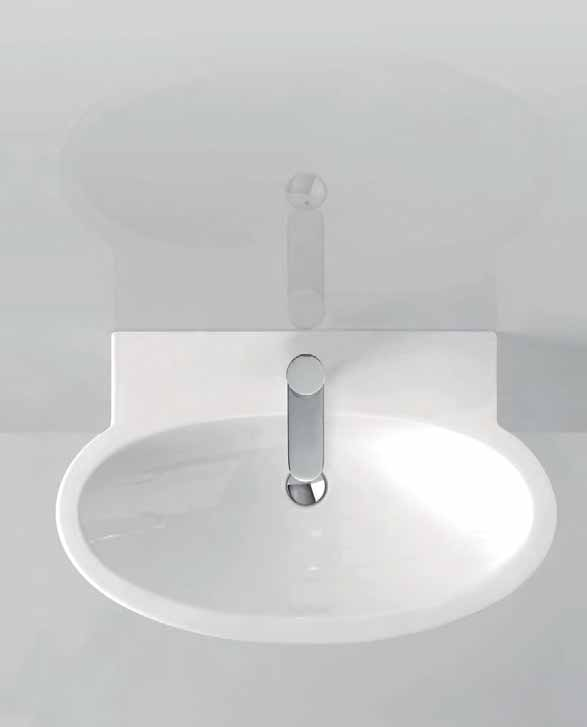 Dimensioni disponibili / Available dimensions lavabo sospeso COM 55/S cm 55 monoforo.