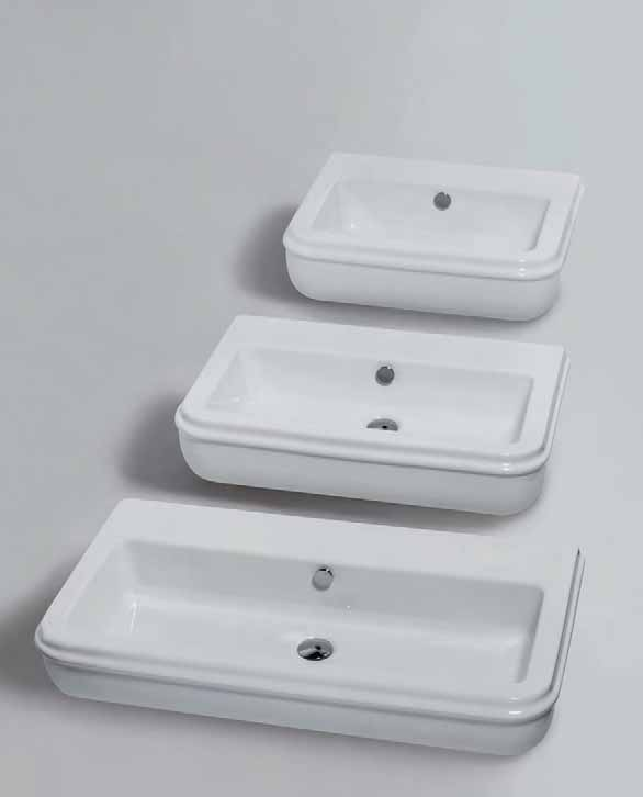 01. 02. 03. 01.lavabo cm 55 CHA255 sospeso/appoggio. CHA255 cm 55 wall-hung/over counter washbasin. 02.lavabo cm 68 CHA268 sospeso/appoggio.