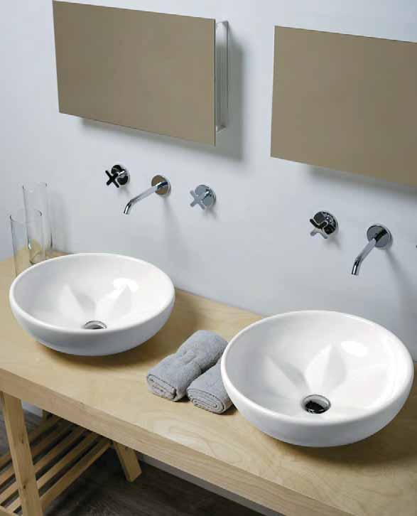 lavabo appoggio FLEUR colors 1250 perla FLE 200 PE/IN, rubinetteria