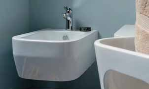 vaso sospeso TUO 100/SOSP e bidet sospeso TUO 500/SOSP 55 cm TUO