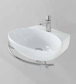 CLA 200/90 CLA 200/90M 90x50 wall hung washbasin without hole.