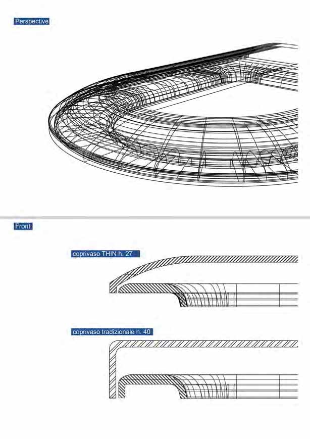 176 Copriwater THIN/THIN cover seat Il coprivaso thin è espressione di un design basato sulla filosofia della dematerializzazione.