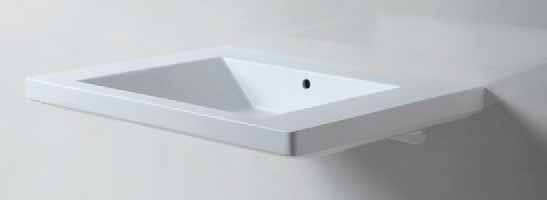 lavabo 70 sospeso THI 200/DIS su staffa inclinazione meccanica con altezza variabile.