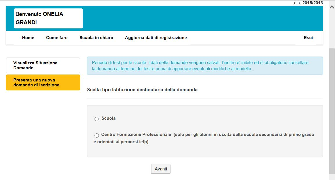 ISTRUZIONI PER LA PROCEDURA DI ISCRIZIONE ON LINE ALLA CLASSE PRIMA LICEO 1 FASE: REGISTRAZIONE Per potere inserire la domanda di iscrizione online alla classe prima occorre innanzi tutto avere un