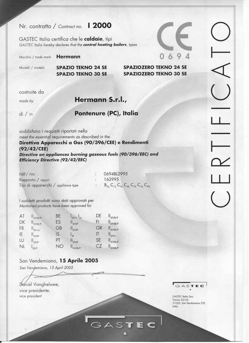 Certificazioni N.B.