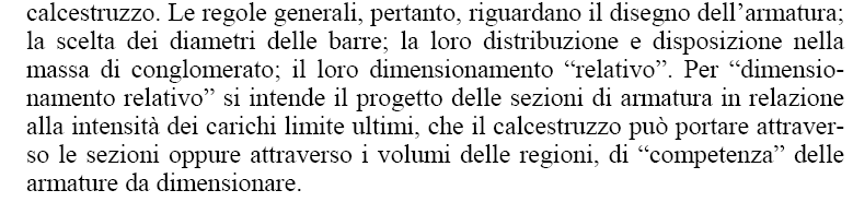 Regole generali : le zone di scambio fra calcestruzzo e barre.