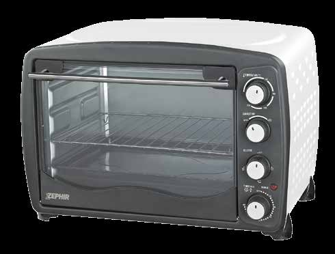 Linea Cucina 42L ZHC145 FORNO ELETTRICO - Forno Elettrico 42L - Potenza 1500W - Ventilazione Interna - Luce Interna - Maniglia Frontale in Acciaio 42L - Timer 60